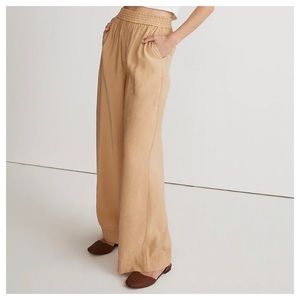 Madewell The Carley Wide-Leg Pant in Softdrape XS Pants NWT Color Desert Dune